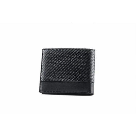 Vyriška piniginė iš natūralios odos Carbon (juoda) ZG-N992-F7 Premium