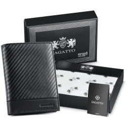 Vyriška piniginė iš natūralios odos Noah (juoda) 