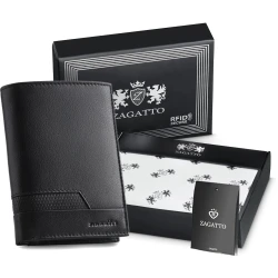 Vyriška piniginė iš natūralios odos Rodney (juoda) 