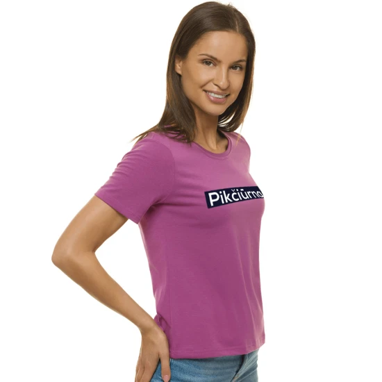 Moteriški alyvinės spalvos marškinėliai Pikčiūrna JS/SD211