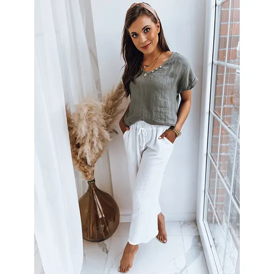 Žalia lino palaidinė Tulum RY2247