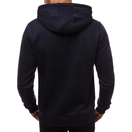 Tamsiai mėlynos spalvos vyriškas džemperis su gobtuvu Buvoli JS/2009