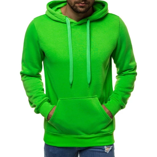 Žalios spalvos vyriškas džemperis su gobtuvu Buvoli JS/2009