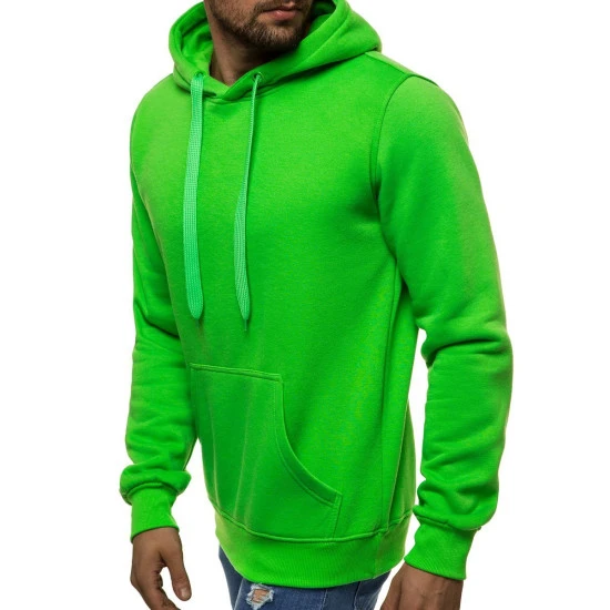 Žalios spalvos vyriškas džemperis su gobtuvu Buvoli JS/2009