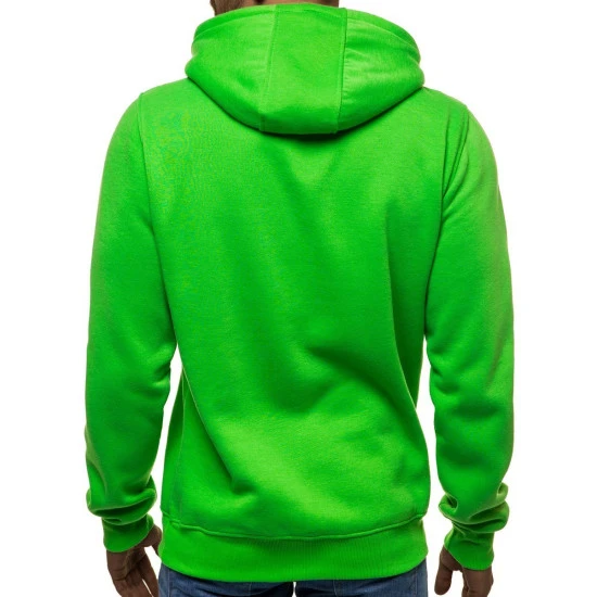 Žalios spalvos vyriškas džemperis su gobtuvu Buvoli JS/2009