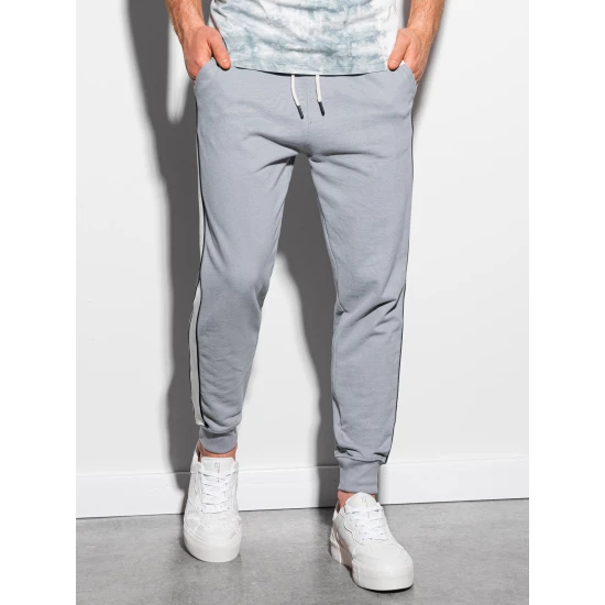 Vyriški pilkos spalvos laisvalaikio kelnės Libam P947