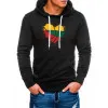 Mens black hooded sweatshirt LTU B979