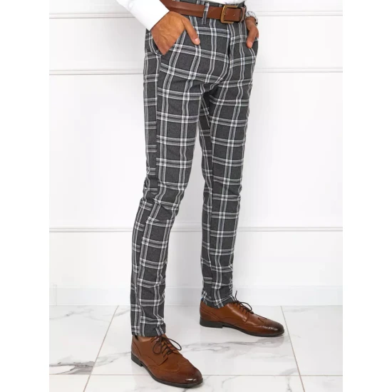 Vyriškos klasikinės tamsiai pilkos kelnės Rinos UX3776