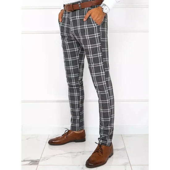 Vyriškos klasikinės tamsiai pilkos kelnės Rinos UX3776