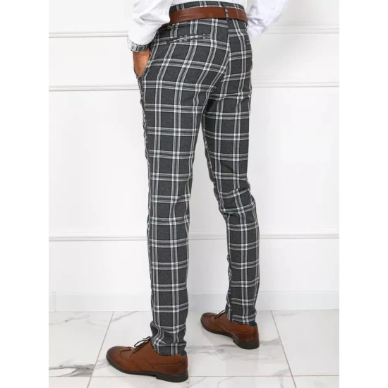 Vyriškos klasikinės tamsiai pilkos kelnės Rinos UX3776