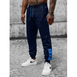 Tamsiai mėlynos laisvalaikio kelnės vyrams Virot