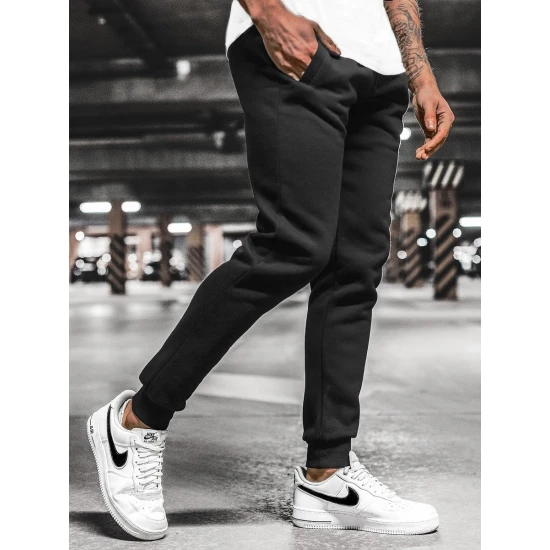 Vyriškos juodos laisvalaikio kelnės Resol JS/XW01/1