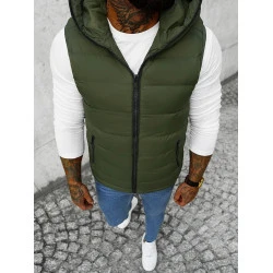 Tamsiai žalia liemenė su gotuvu Nanor