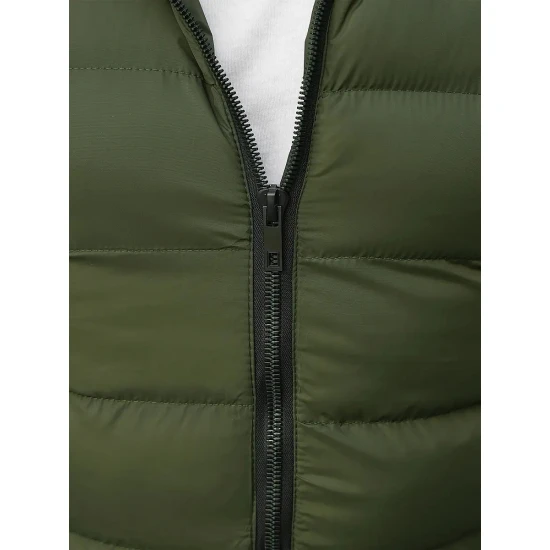 Tamsiai žalia liemenė su gotuvu Nanor JS/M805/136