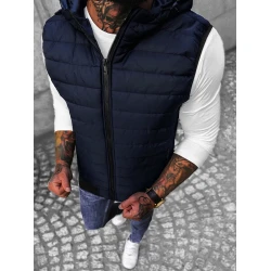 Vyriška tamsiai mėlyna liemenė Minel