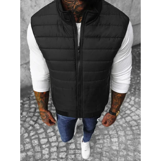 Dygsniuota vyriška juoda liemenė Lider JS/MY77