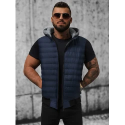 Tamsiai mėlyna liemenė su gobtuvu Naron