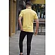 Vyriški geltonos spalvos marškinėliai Duba PK5867 Premium
