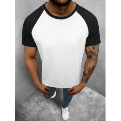 Vyriški balti-juodi marškinėliai Dilan