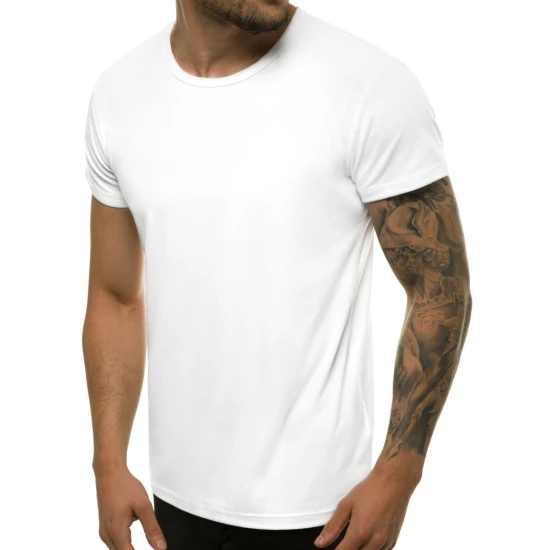 Vyriški baltos spalvos marškinėliai Belo 712006