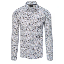 Vyriški gelėti balti marškiniai Forel