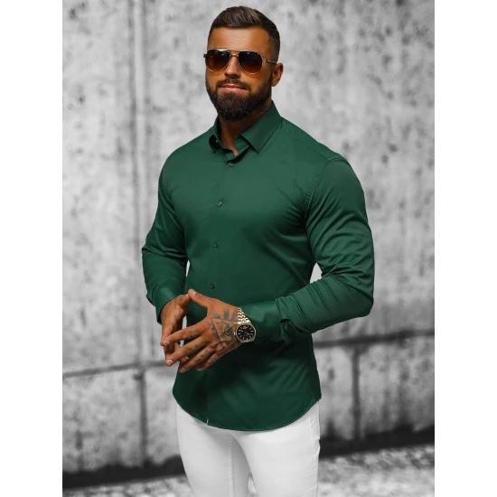 Žalios spalvos marškiniai Larum Marškiniai