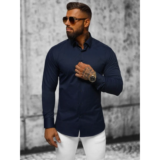 Tamsiai mėlyni marškiniai Eper O/V69