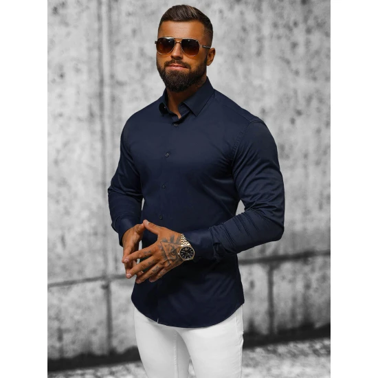 Tamsiai mėlyni marškiniai Eper O/V69