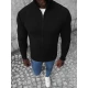 Vyriškas juodas megztinis su užtrauktuku Karim NB/MM6004/4