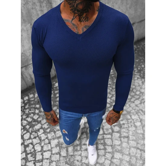 Mėlynas vyriškas megztinis Gozil Megztiniai