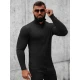 Vyriškas juodas megztinis su užtrauktuku Karim NB/MM6004/4