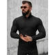 Vyriškas juodas megztinis su užtrauktuku Karim NB/MM6004/4