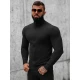 Vyriškas juodas megztinis su užtrauktuku Karim NB/MM6004/4
