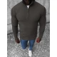 Tamsiai pilkas megztinis su užtrauktuku iki pusės Makar NB/MM6007/3