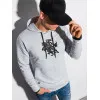 Gray sweater with a hood Vytis B1154 Premium