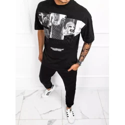 Marškinėliai vyrams juodos spalvos Tiron