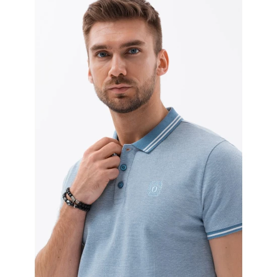 Polo marškinėliai mėlyni Poli V3 S1618