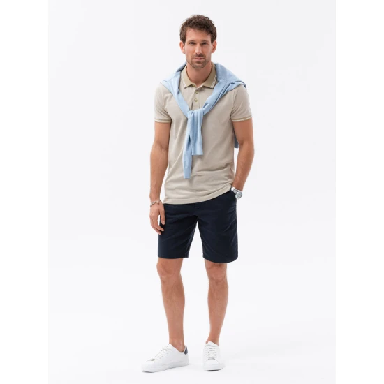 Polo marškinėliai rusvi Poli V4 S1618