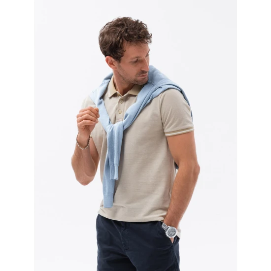 Polo marškinėliai rusvi Poli V4 S1618