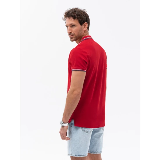 Raudoni polo marškinėliai Karol V3 S1635