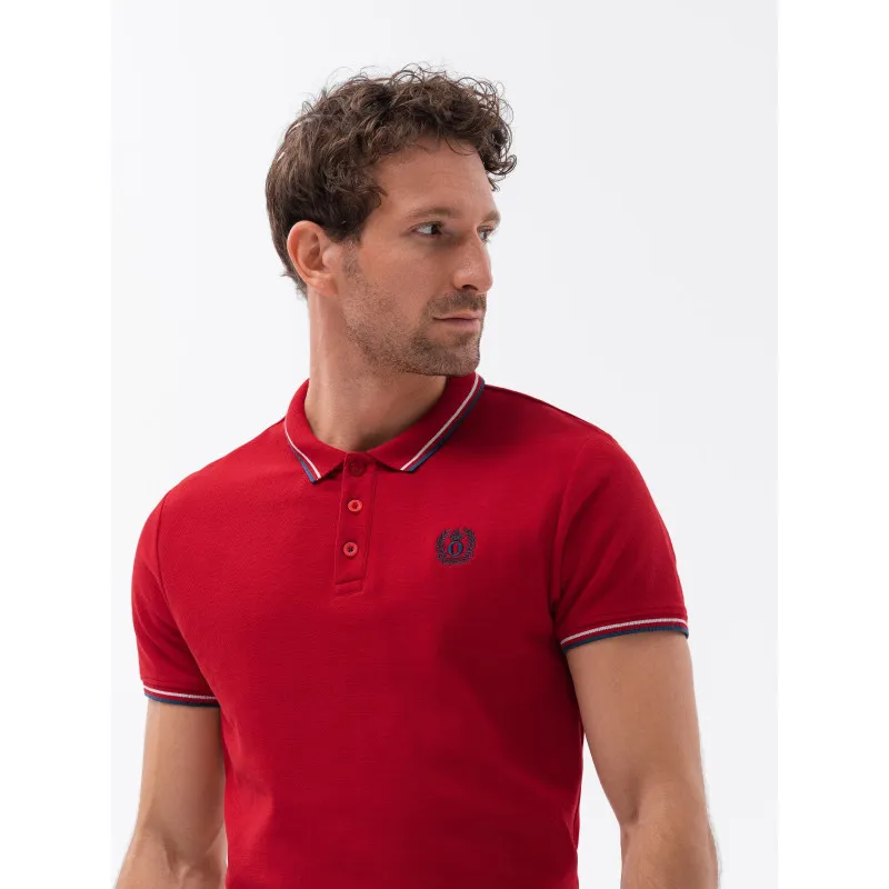 Raudoni polo marškinėliai Karol V3 S1635