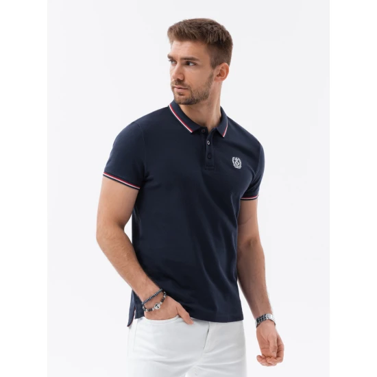 Tamsiai mėlyni polo marškinėliai Karol V5 S1635