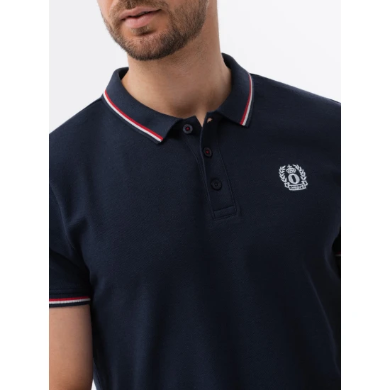 Tamsiai mėlyni polo marškinėliai Karol V5 S1635