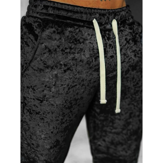 Juodas veliūrinis vyriškas komplektas Omilo O/D8123/9153