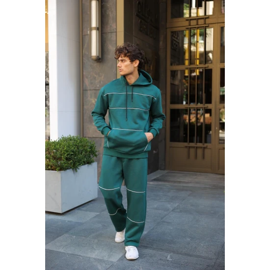 Žalias vyriškas sportinis kostiumas PK3017 Premium