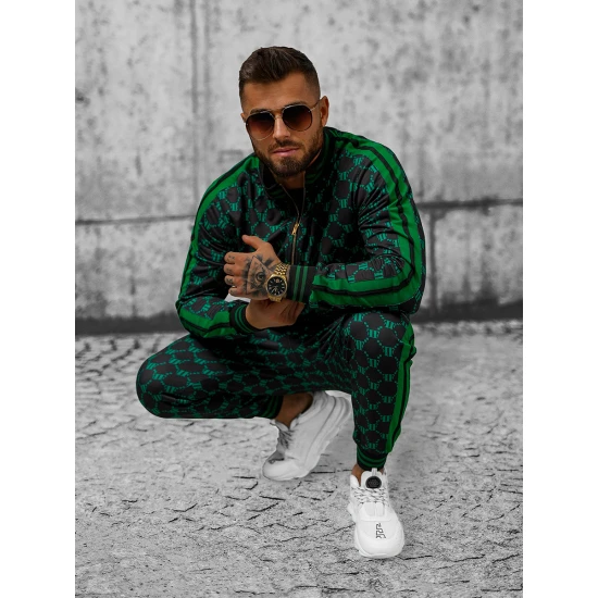 Juoda - žalia vyriškas komplektas Oran O/12136 Premium