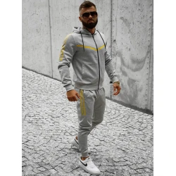 Pilkos spalvos vyriškas sportinis komplektas Ronex