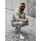 Pilkos spalvos vyriškas sportinis komplektas Ronex JS/C8117