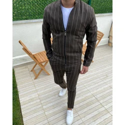 Vyriškas rudas laisvalaikio komplektas Basor