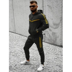 Juodas spalvos vyriškas sportinis komplektas Ronex